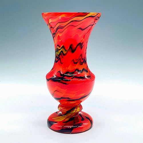 Czech Art Glass Spatter Vase