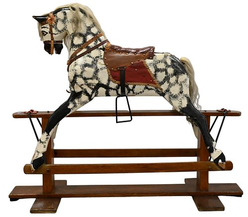 Antique Carved Children's Rocking Horse