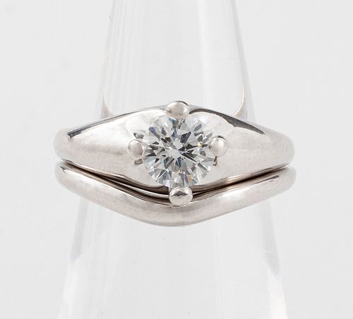 Bulgari Corona Diamond Platinum Wedding Ring Set