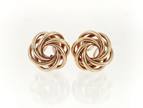 14K Spiral Ring Earrings