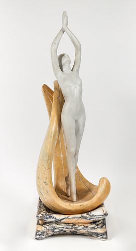 L. Gabrielli Marble Sculpture Dancer 