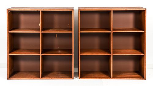 Pair of Jens Risom Style Bookcases 