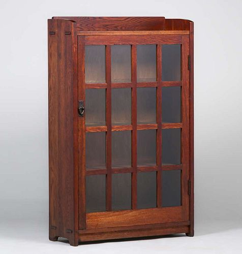 Gustav Stickley #715 One-Door Bookcase c1910