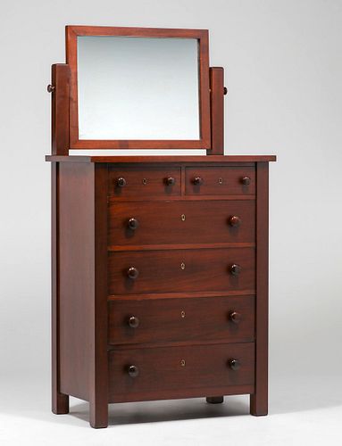 Tobey Furniture Co - Chicago Tall Mahogany Dresser c1903
