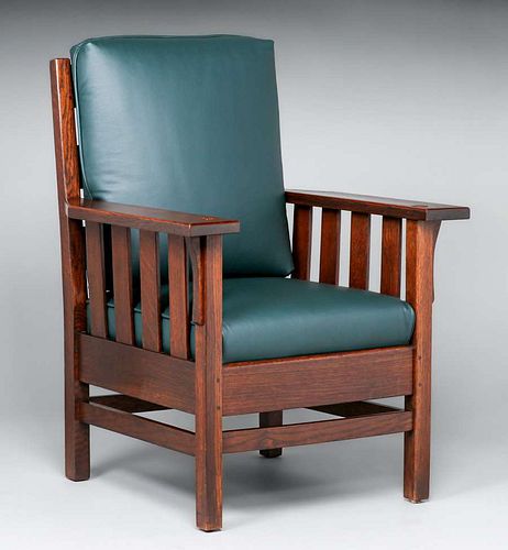 JM Young Slatted Armchair c1910s