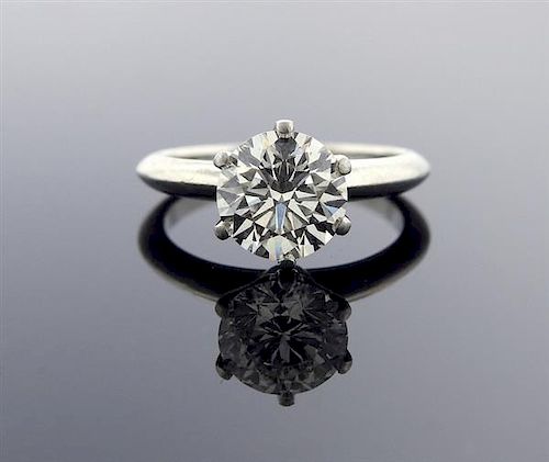 Tiffany &amp; Co. 2.65ct H VVS1 Diamond Platinum Engagement Ring