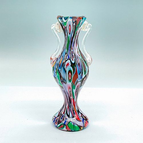 Murano Millefiori Glass Bud Vase