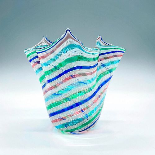 La Fenice Murano Art Glass Handkerchief Vase
