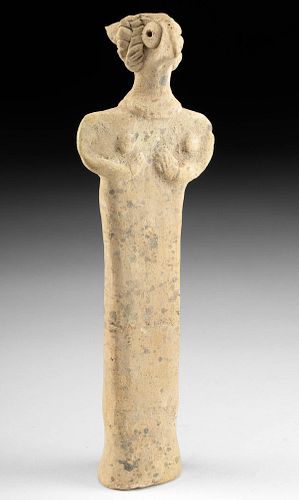 Syro-Hittite Pottery Semi-Nude Female Idol Figure