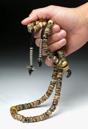 19th C. Tibetan Necklace - Prayer Beads