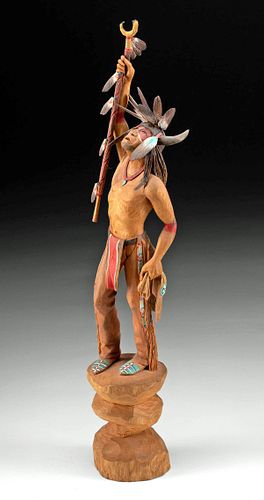 Hopi Wood Morning Blessing Figure, Raymond Chee