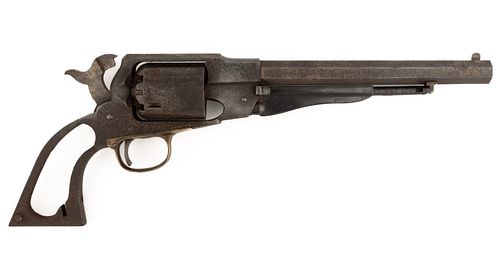 UNMARKED CIVIL WAR, POSSIBLY CONFEDERATE MADE, REMINGTON-STYLE MODEL 1858 / 1861 REVOLVER