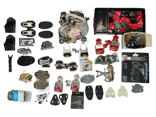 Collection Assorted Cycling Pedals and Accessories CAMPAGNOLO, SHIMANO