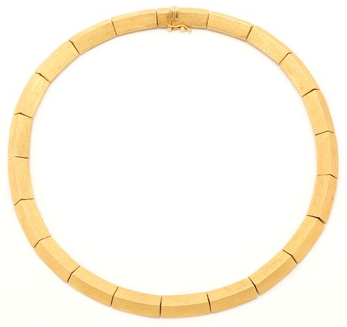 18K Gold Maramenos & Pateras Choker Necklace