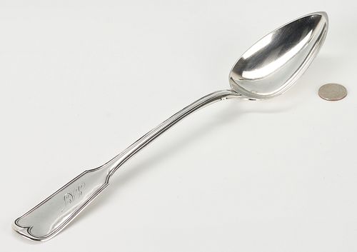 Hyde and Goodrich Coin Silver Rice or Platter Spoon
