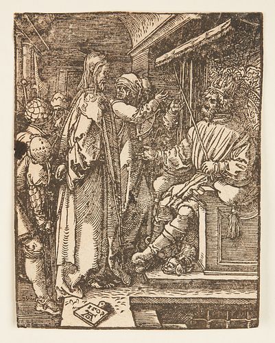 Albrecht Durer Woodcut, Christ Before Herod