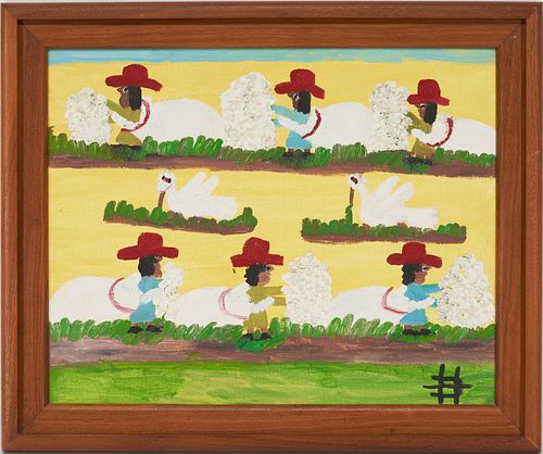 Clementine Hunter Painting, Picking Cotton