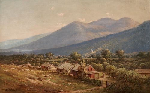 Thomas Campbell O/C Mountain Painting w/ Farmhouse, Poss. East, TN