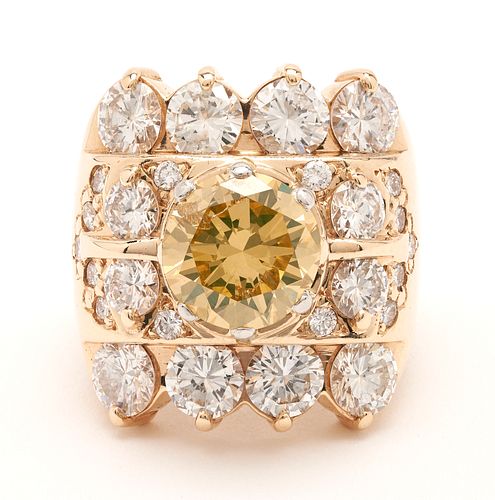 6.56 Carat Gold & Diamond Ring