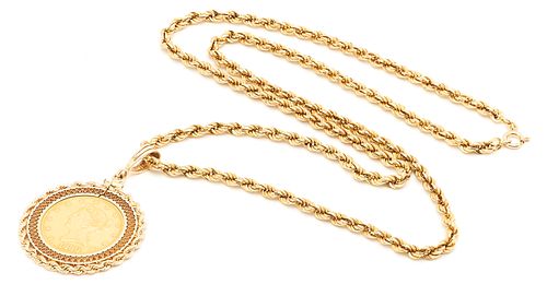$10 Liberty Gold Coin Necklace