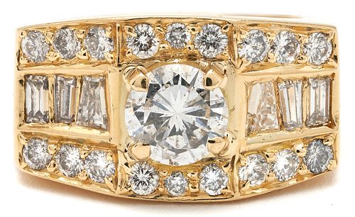 Ladies 18K Gold & Diamond Ring, 2.64 TCW