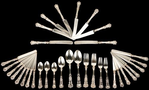 52 Pieces of Gorham Buttercup Sterling Silver Flatware