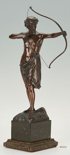 Paul L. Kowalczewski Bronze Sculpture, Archer