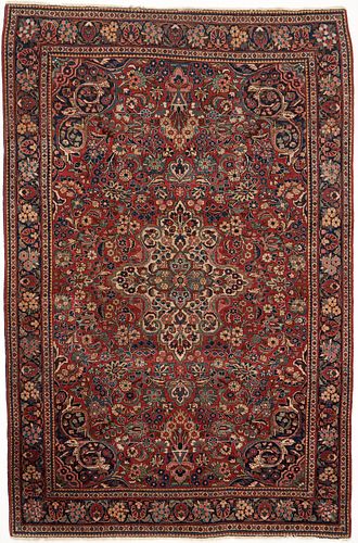Persian Keshan Rug or Carpet, 6' x 4'
