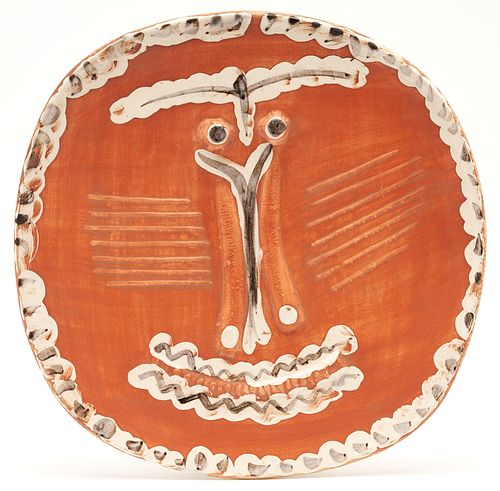 Picasso Madoura Ceramic Face Plate, Visage Barbu (A.R. 413)