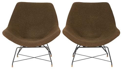 Pair Kosmos Lounge Chairs, Augusto Bozzi for Saporiti