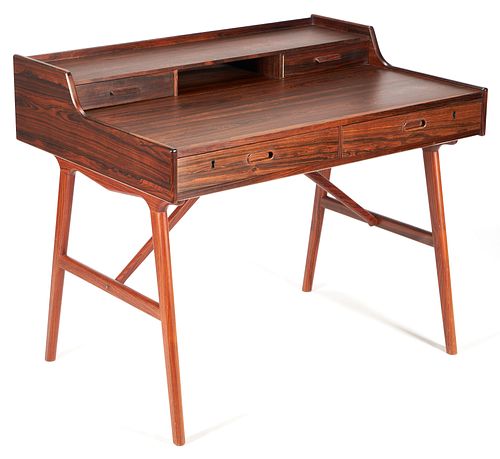 Danish Modern Rosewood Desk by Arne Wahl Iversen