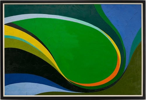 Philip Perkins O/C Large Abstract Painting, Eridanus, 1969