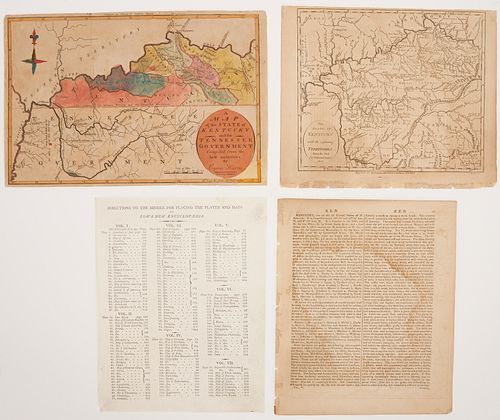 1800 KY Map by John Payne; 1796 KY & TN Map by Cyrus Harris; 4 items