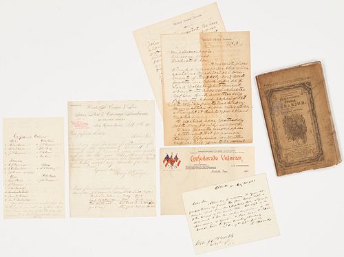 Jefferson Davis, Toombs & Reagan Post Civil War Letters and Ephemera