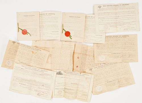 Eckel/Taylor Family Archive, 10 Items incl. Missouri Settlement & Presidential