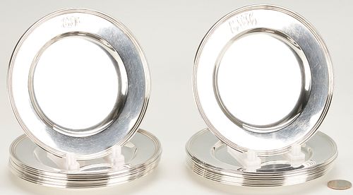 18 Sterling Silver Bread Plates