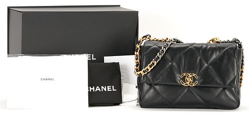 Chanel 19 Large Quilted Lambskin Shoulder Bag