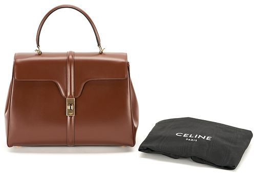 Celine Classique 16 Medium Calfskin Bag in Brown