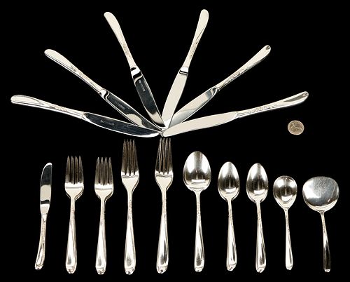 29 Pcs. Towle Silver Spray Sterling Silver Flatware, Service for 6