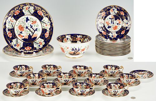 Coalport Porcelain Dessert Set, Japan Pattern, 40 pcs.