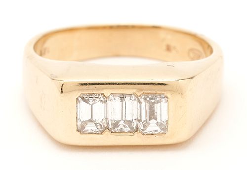 14K Gold & Diamond Baguette Ring
