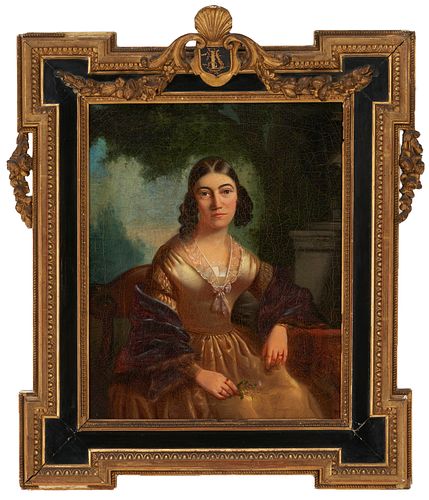 Continental School Portrait of a Woman, Signed
