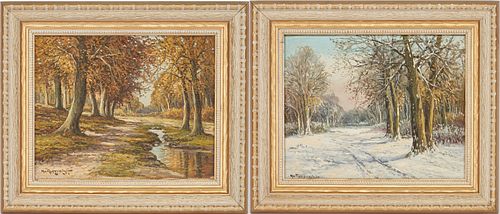 Pair of Wilhelm Hugo Rupprecht O/C Landscape Paintings