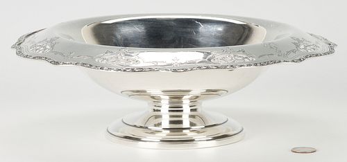 Wallace Sterling Silver Footed Centerpiece Bowl w/ Reticulated Rim