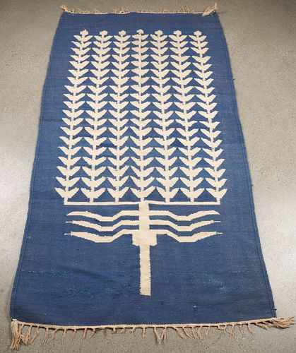 Handmade Swedish Flat Weave Kilim Rug (1950s)
