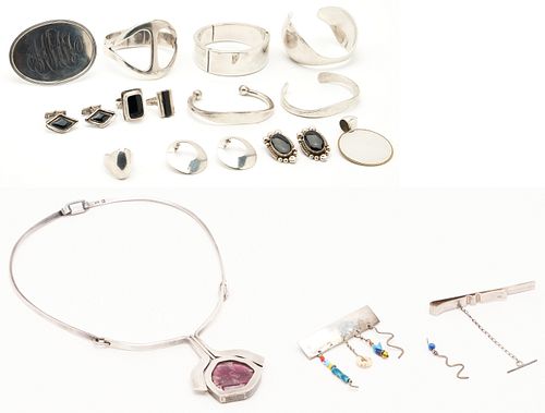 Group of 16 Sterling Silver Jewelry Items, incl. Pineda