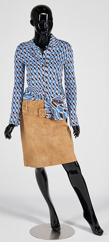2 Prada Garments, Mini Skirt & Blouse