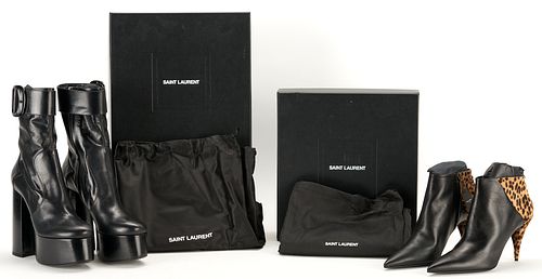 2 Pairs of Yves Saint Laurent Boots, incl. Billy 85 Platform Boot & Kiki 85 Zip Bootie