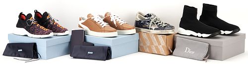 4 Pairs Designer Sneakers, incl. Prada Calzature, Golden Goose, & Dior Fusion