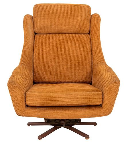 Upholstered Spring Recliner Arm Chair, 1970s
